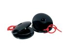 168-F Hayman  castanets, plastic, black, pair