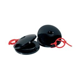 168-F Hayman  castanets, plastic, black, pair