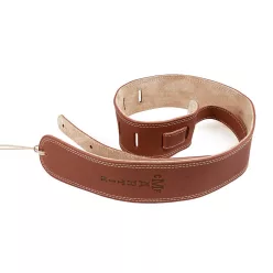   18A0012 Martin SPA  ball leather suede guitar strap 2,5" with logo brown