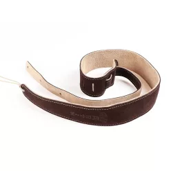   18A0017 Martin SPA  suede guitar strap 2,5" with logo brown