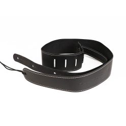   18A0046 Martin SPA  stitched leather guitar strap 2,5" with logo black