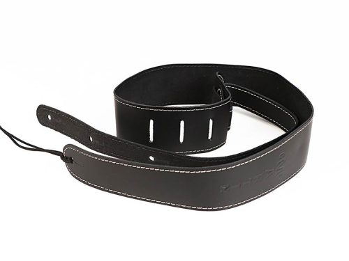 18A0046 Martin SPA  stitched leather guitar strap 2,5" with logo black