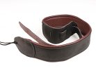 18A0080 Martin SPA  embossed garment leather guitar strap 2,5" black and maroon