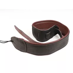   18A0080 Martin SPA  embossed garment leather guitar strap 2,5" black and maroon
