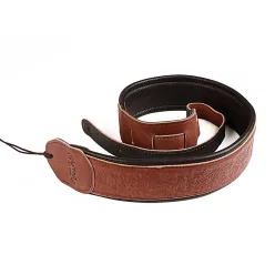   18A0088 Martin SPA  embossed garment leather guitar strap 2,5" brown