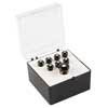 18APP21 Martin SPA  pin set (7 bridge pins plus 1 end pin), black plastic with white inlay