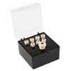 18APP60 Martin SPA  pin set (7 bridge pins plus 1 end pin), white plastic with tortoise inlay