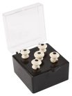 18APPBI Martin SPA  bass pin set (5 bridge pins plus 1 end pin), white plastic with black inlay