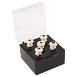   18APPBI Martin SPA  bass pin set (5 bridge pins plus 1 end pin), white plastic with black inlay