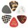 1980100500 Fender Material Medley Picks 6 pieces, 351 shape, heavy