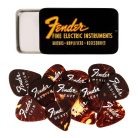 1980351010 Fender  fine electric pick tin, 351 shape, assorted gauges, 12 pieces