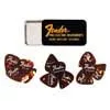 1980351010 Fender  fine electric pick tin, 351 shape, assorted gauges, 12 pieces