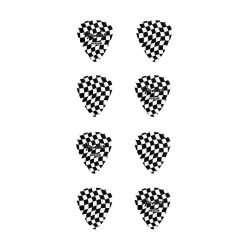   1980351088 Fender  checkerboard picks, 351 shape, celluloid, 8-pack