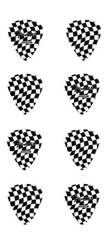 1980351088 Fender  checkerboard picks, 351 shape, celluloid, 8-pack