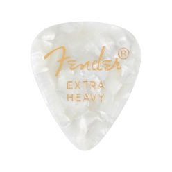   1980351605 Fender  351 shape premium picks, extra heavy, white moto, 12-pack