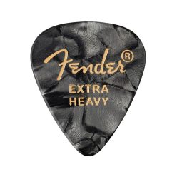   1980351643 Fender  351 shape premium picks, extra heavy, black moto, 12-pack