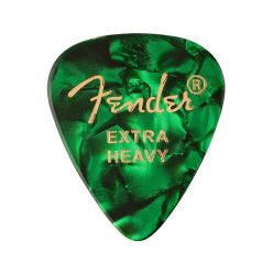   1980351671 Fender  351 shape premium picks, green moto, 12-pack