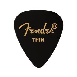   Fender 1980351706 Premium-Plektren – 351-Form, dünn, schwarzes Celluloid, 12-er Pack