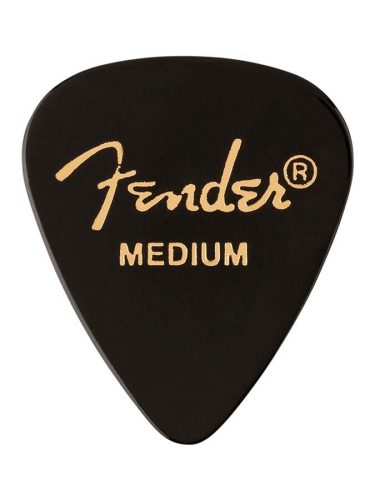 Fender 1980351806 – 351 Premium Plektren, Medium Stärke, Schwarz, Celluloid, 12er Pack