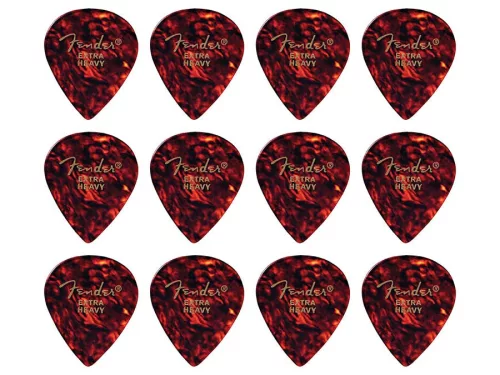 1980551950 Fender Classic Celluloid Picks 12 pieces, 551 shape, extra heavy
