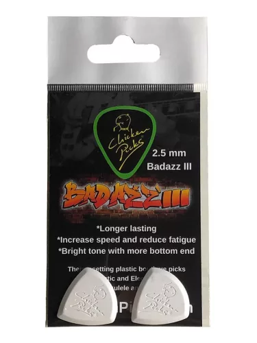 2-BA-25 ChickenPicks  Badazz III 2.5mm guitar pick 2-pack