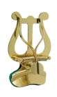 203-MS Riedl  trumpet lyre, with bell clamp, medium lyre, brass lacquered