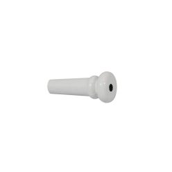   2092-BD Boston  endpin, plastic, folk model (violin shape), 12-pack, white with black dot