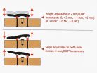 258111 Wittner Zuerich violin chinrest in height and tilt adjustable, side mount 3/4-4/4, with screwdriver