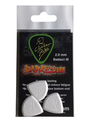 3-BA-20 ChickenPicks  Badazz III 2.0mm guitar pick 3-pack