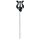 301-K-L Riedl  trumpet lyre, straight rod, ABS lyre, 30 cm