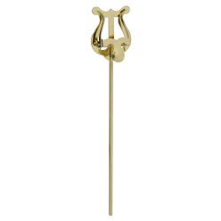   301-MS-L Riedl  trumpet lyre, straight rod, brass lacquered, small lyre, 30 cm