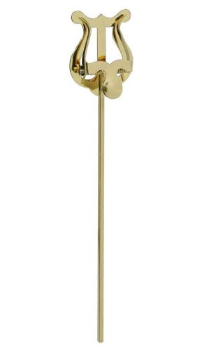 301-MS-L Riedl  trumpet lyre, straight rod, brass lacquered, small lyre, 30 cm