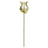 301-MS-L Riedl  trumpet lyre, straight rod, brass lacquered, small lyre, 30 cm