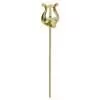 301-MS-L Riedl  trumpet lyre, straight rod, brass lacquered, small lyre, 30 cm