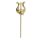 301-MS Riedl  trumpet lyre, straight rod, brass lacquered, small lyre, 16 cm