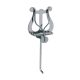 303-NK-V Riedl  trumpet/baritone/tuba lyre, forward bent rod, nickel, medium lyre