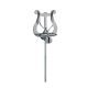 303-NK Riedl  trumpet/baritone/tuba lyre, straight rod, nickel, medium lyre, 16 cm