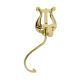 308-MS Riedl  soprano saxophone lyre, triple bent rod, small lyre, brass lacquered