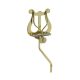 313-MS Riedl  saxophone lyre, double bent rod, medium lyre, brass lacquered