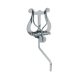 313-NK Riedl  saxophone lyre, double bent rod, medium lyre, nickel