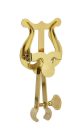 316-MS Riedl  trumpet lyre, with adjustable tube clamp, small lyre, brass lacquered