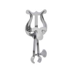   316-NK Riedl  trumpet lyre, with adjustable tube clamp, small lyre, nickel