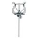 330-NK Riedl  trumpet/baritone/tuba lyre, straight rod, 16 cm., large lyre, nickel
