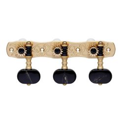   35G-1800-BB Gotoh  machine heads for classic guitar, nylon shaft, 3x left+ 3x right, 70 mm, black button