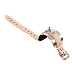   395-AL Riedl  wrist strap for flute lyre, aluminum and leather, with nickel mount