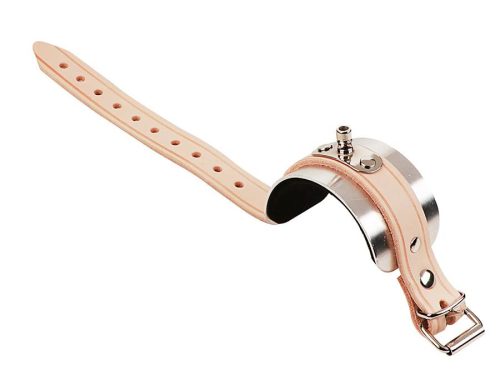 395-AL Riedl  wrist strap for flute lyre, aluminum and leather, with nickel mount