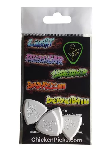 4-TO-BE ChickenPicks  try-out set Bermuda III 4 guitar picks