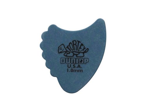 414-R-100 Dunlop Tortex Sharkfin picks, 72-pack, blue, 1.00 mm.