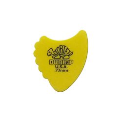   414-R-73 Dunlop Tortex Sharkfin picks, 72-pack, yellow, 0.73 mm.