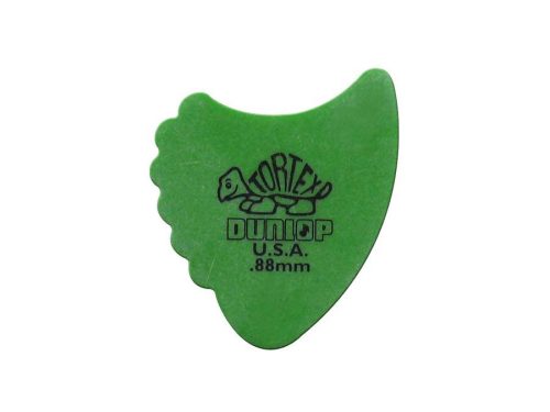 414-R-88 Dunlop Tortex Sharkfin picks, 72-pack, green, 0.88 mm.